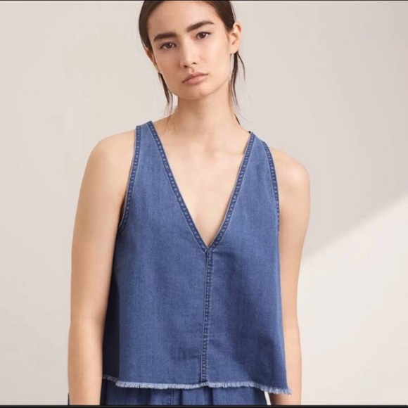 Aritzia Blue Denim Tank Top - Picture 1 of 4